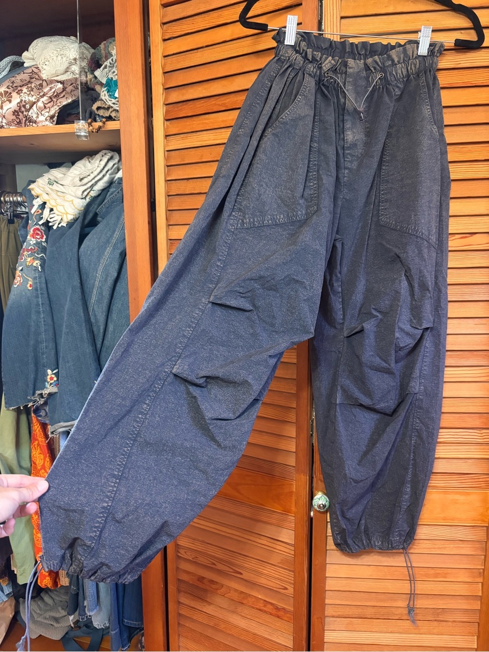 Urban Outfitters Women’s Casual Drawstring Cargo Pants - Charcoal Gray